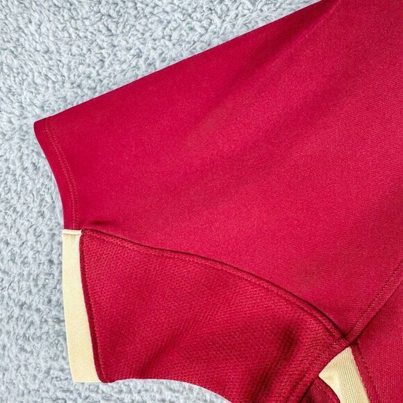 Boston College Eagles Golf Polo Shirt Womens Large Red Casual Preppy Under Armou - Picture 6 of 13